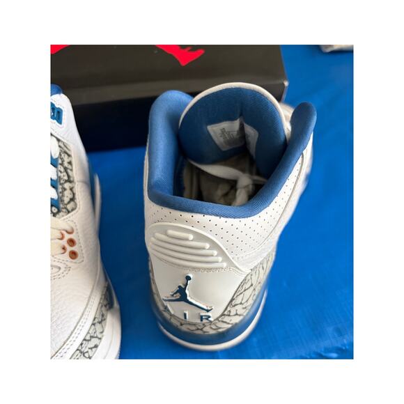 Nike Air Jordan 3 Retro “Wizards” — Iconic White & Blue — Youth 5Y / Women’s 6.5 - Picture 7 of 8